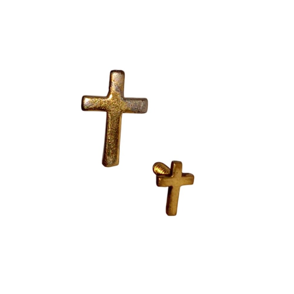 2 Vintage, Tiny Cross Pins